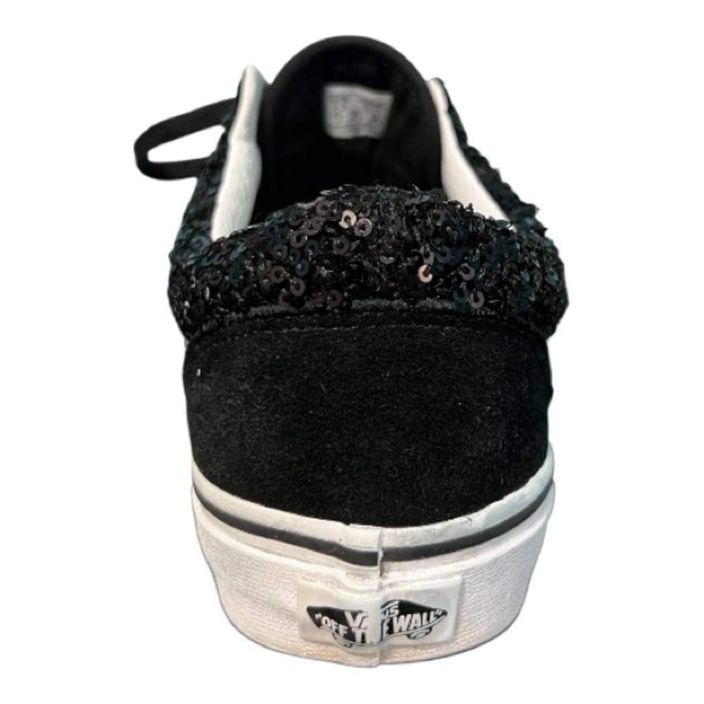 Vans Old Skool Sequins Black and White Tennis Shoes Size 10 - Picture 5 of 16
